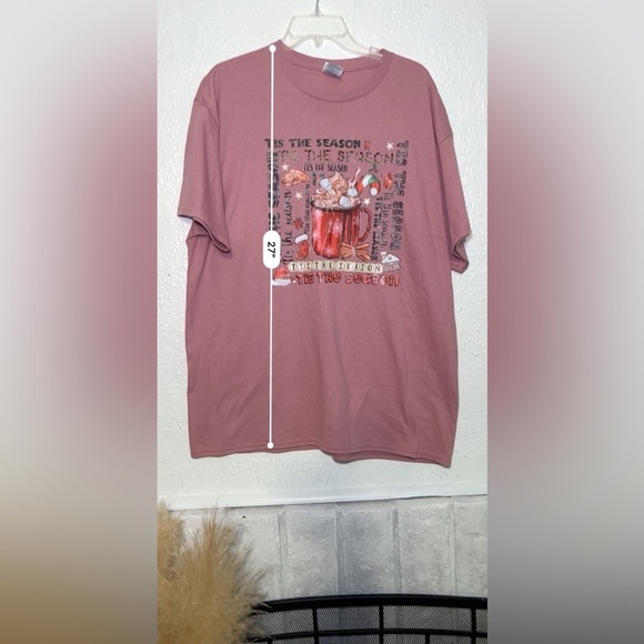 Delta Pro Weight pink holiday T-shirt, size XL - Picture 6 of 7